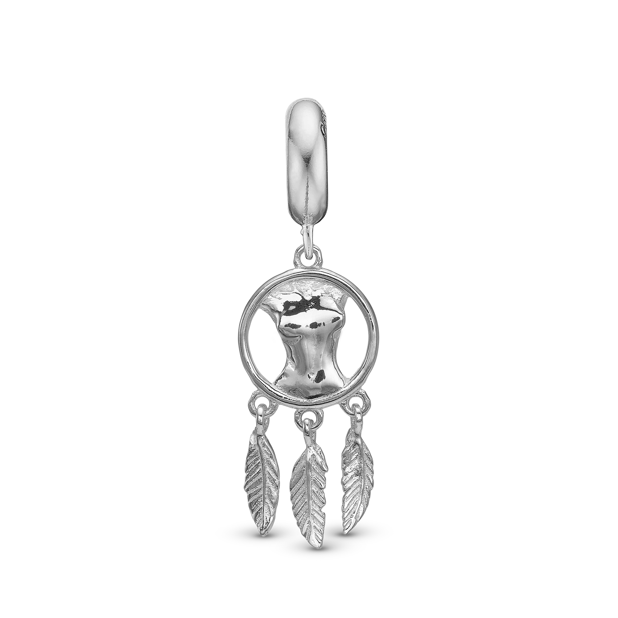 Female Voice - Drop Charm 4 mm for Bracelet - Sterling Silver