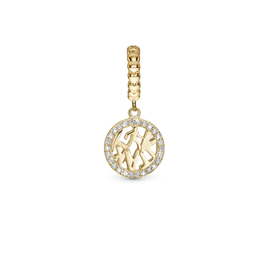 Tik Tak - Drop Earring Charm 4 mm for Bracelet - Gold Plated Sterling Silver