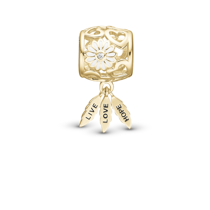 Live Love Hope Charms with sølvBracelet - CHRISTINA