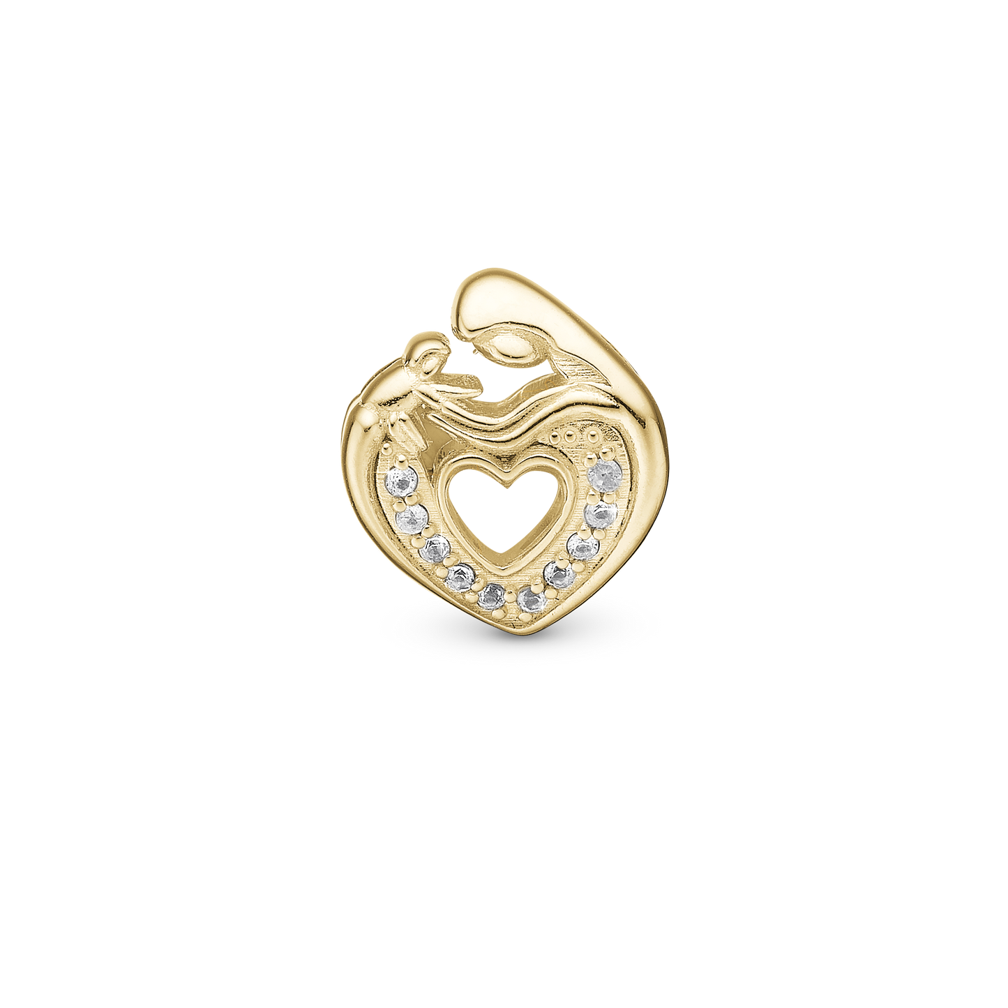 Mother & Child Heart Charms with sølvBracelet - CHRISTINA