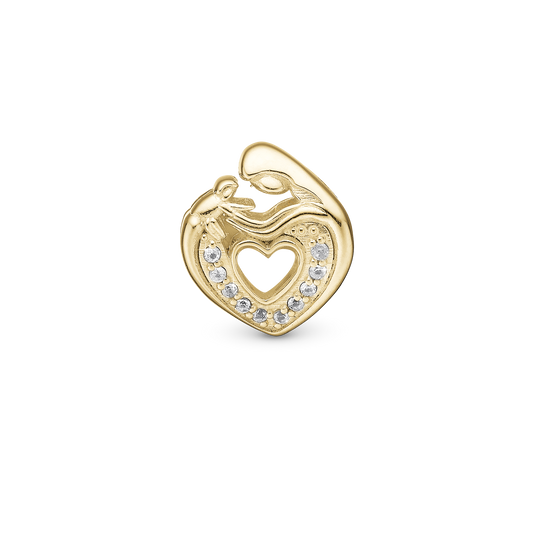 Mother & Child Heart Charms with sølvBracelet - CHRISTINA