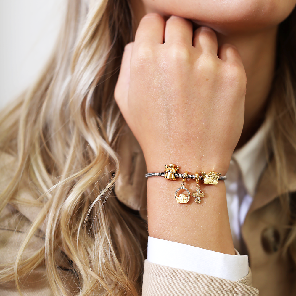 Dagmar Cross Charms with sølvBracelet - CHRISTINA