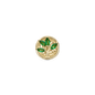 Green Life - Charm 4 mm with Bracelet - Gold-Plated Sterling Silver with 4 Cubic Zirconia