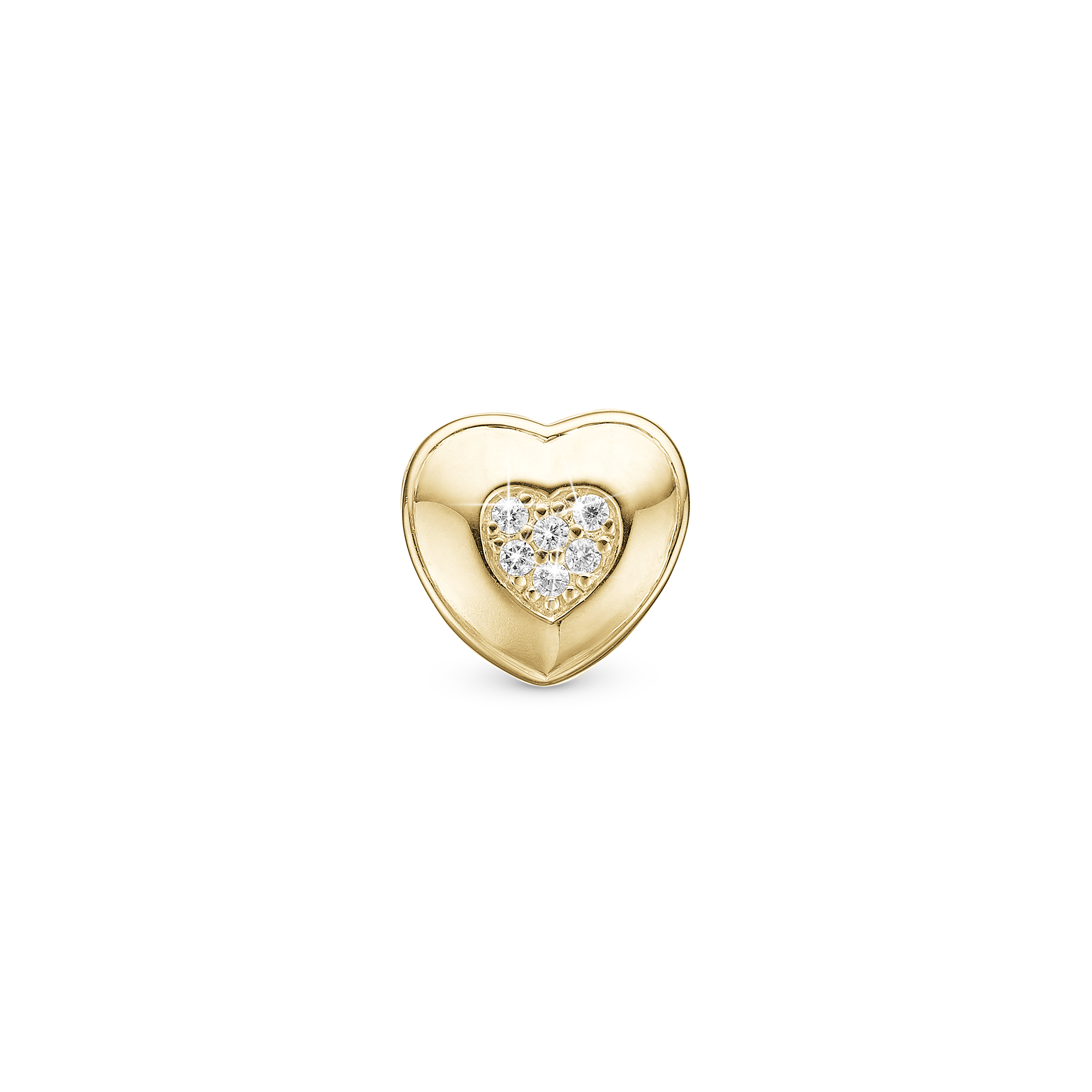 Let Love Shine - Charm 4 mm with Bracelet - Gold-Plated Sterling Silver with 6 Cubic Zirconia