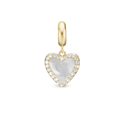 Romance - Dangle Charm 4 mm with Bracelet - Gold-Plated Sterling Silver with 24 Cubic Zirconia