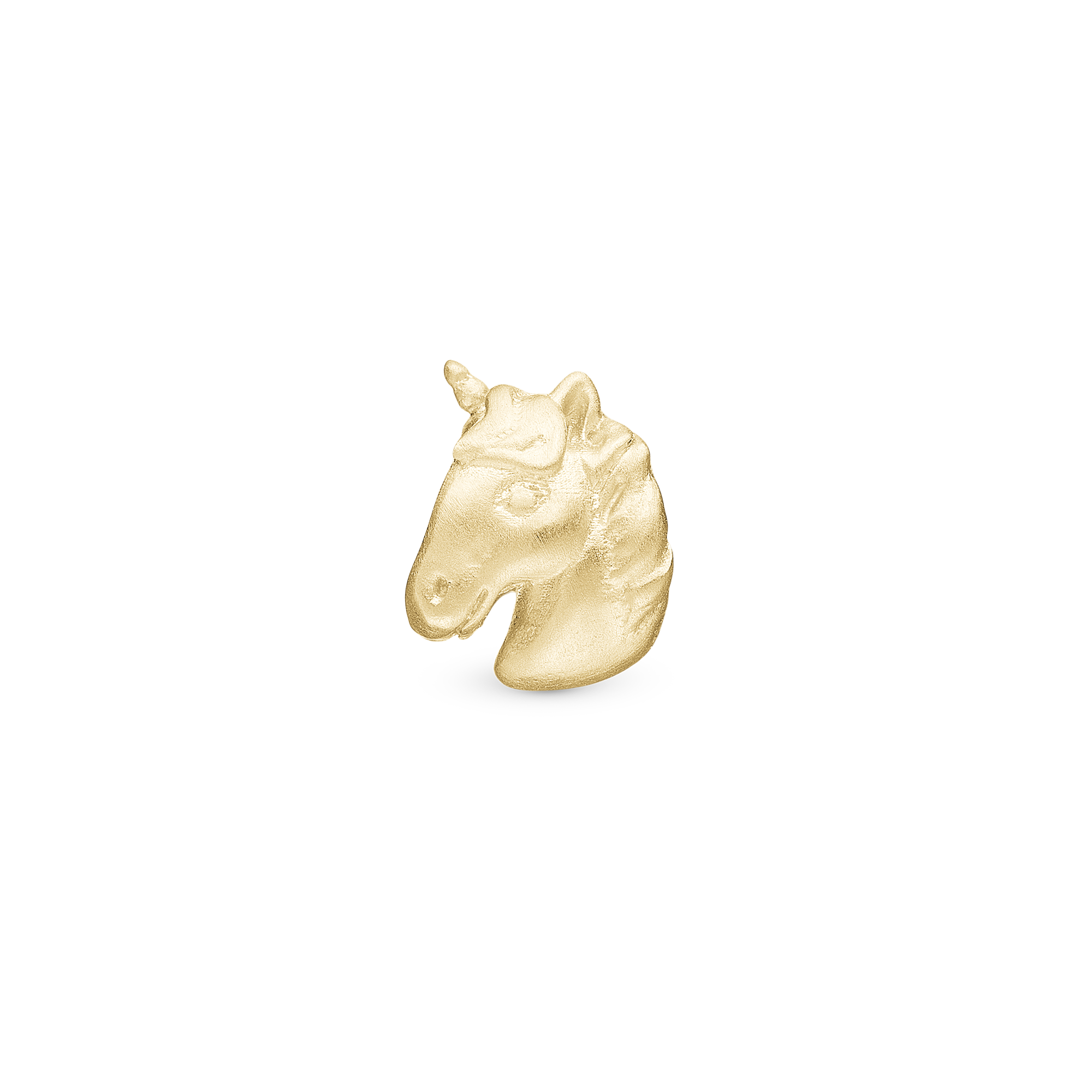 Unicorn - Charm 4 mm for Bracelet - Gold Plated Sterling Silver