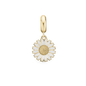 Charming Marguerite - Drop Earring Charm 4 mm for Bracelet - Gold Plated Sterling Silver