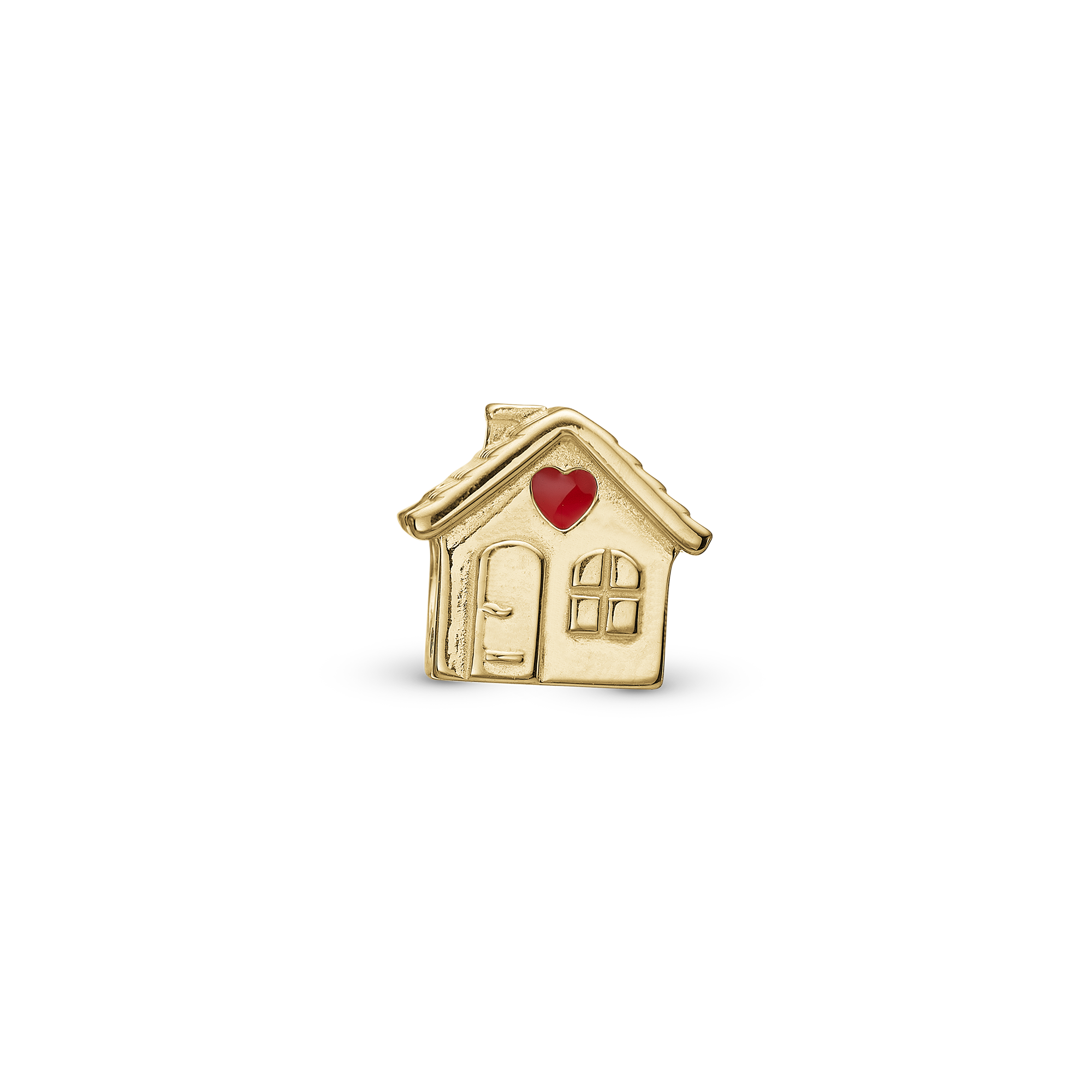 My Home - Charm 4 mm with Bracelet - Gold-Plated Sterling Silver with 3 Cubic Zirconia