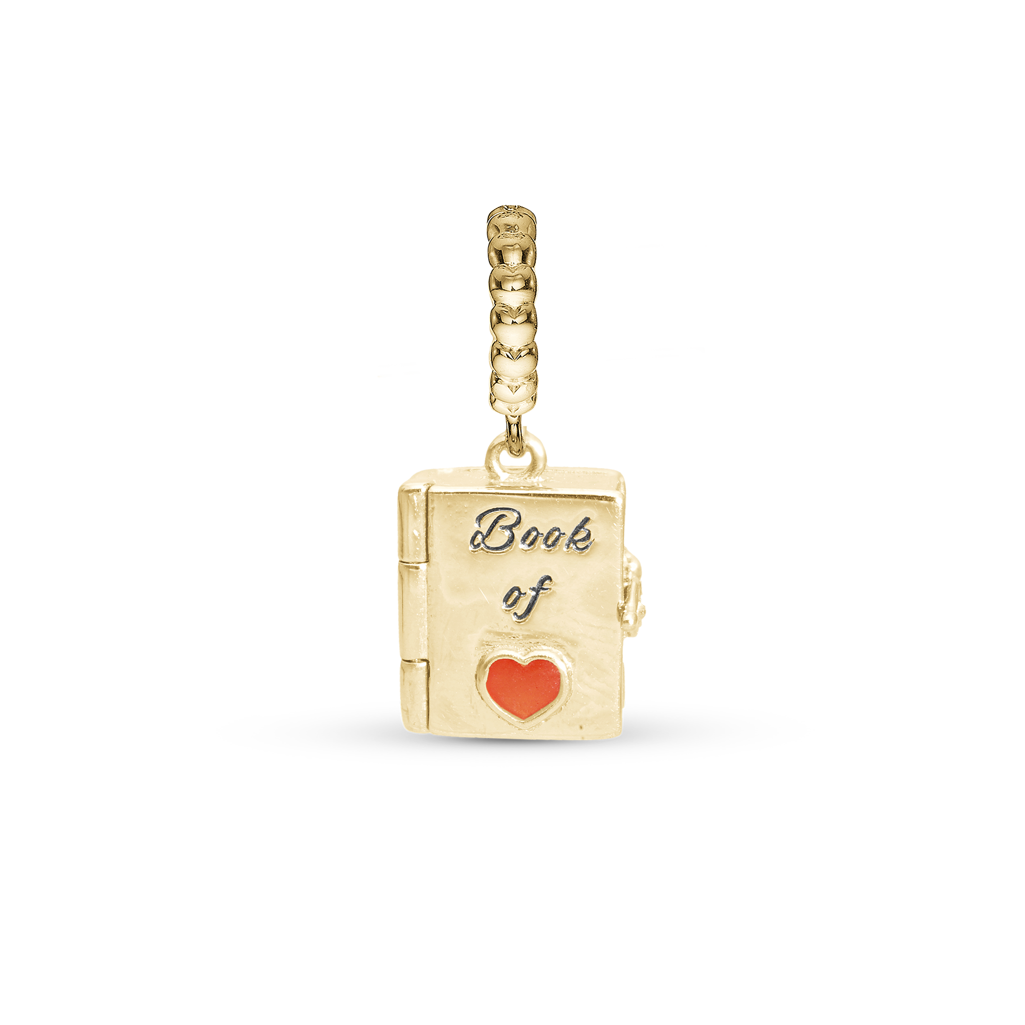 Book of Love - Dangle Charm 4 mm with Bracelet - Polished Gold-Plated Sterling Silver