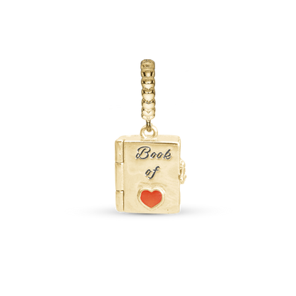 Book of Love - Dangle Charm 4 mm with Bracelet - Polished Gold-Plated Sterling Silver