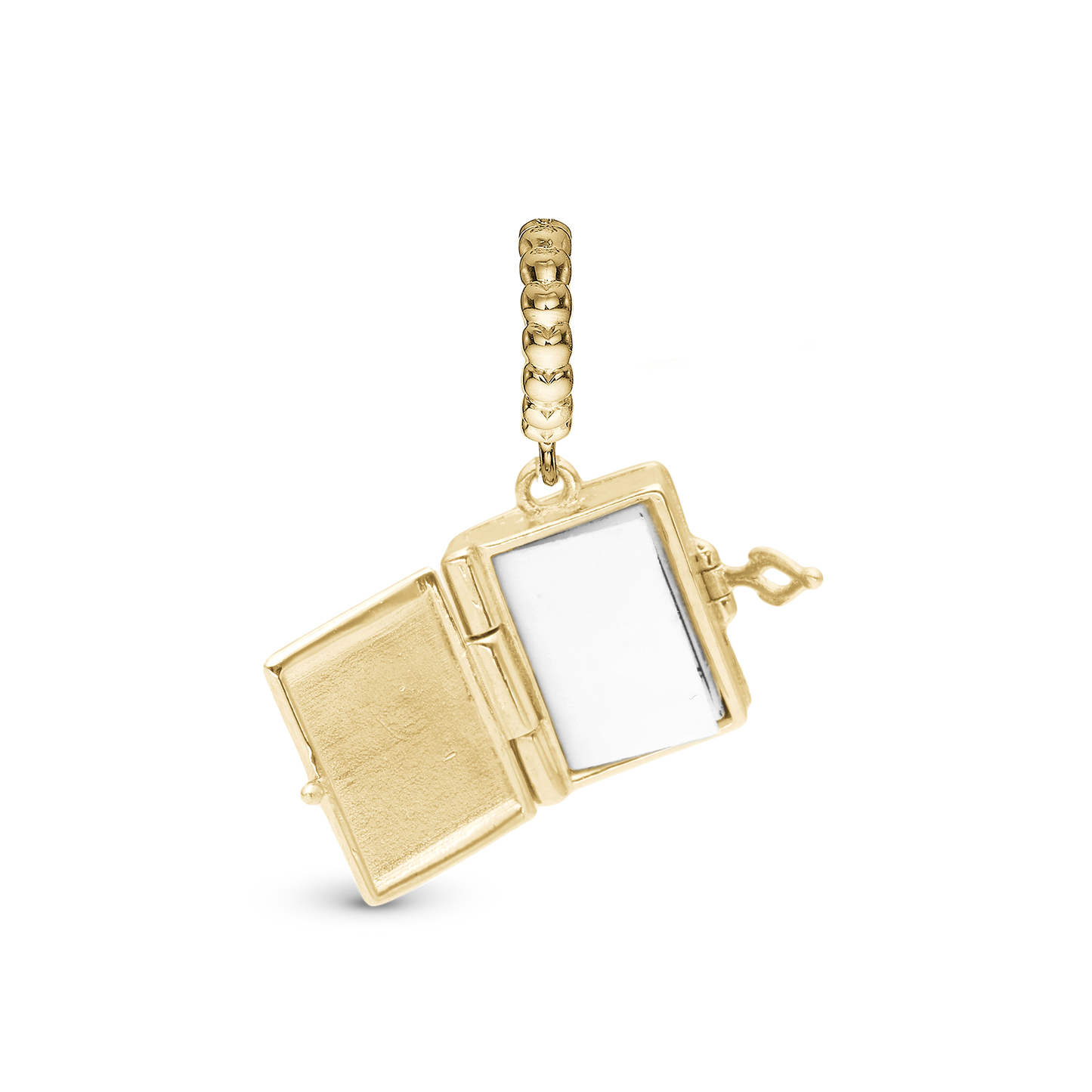 Book of Love - Dangle Charm 4 mm with Bracelet - Polished Gold-Plated Sterling Silver