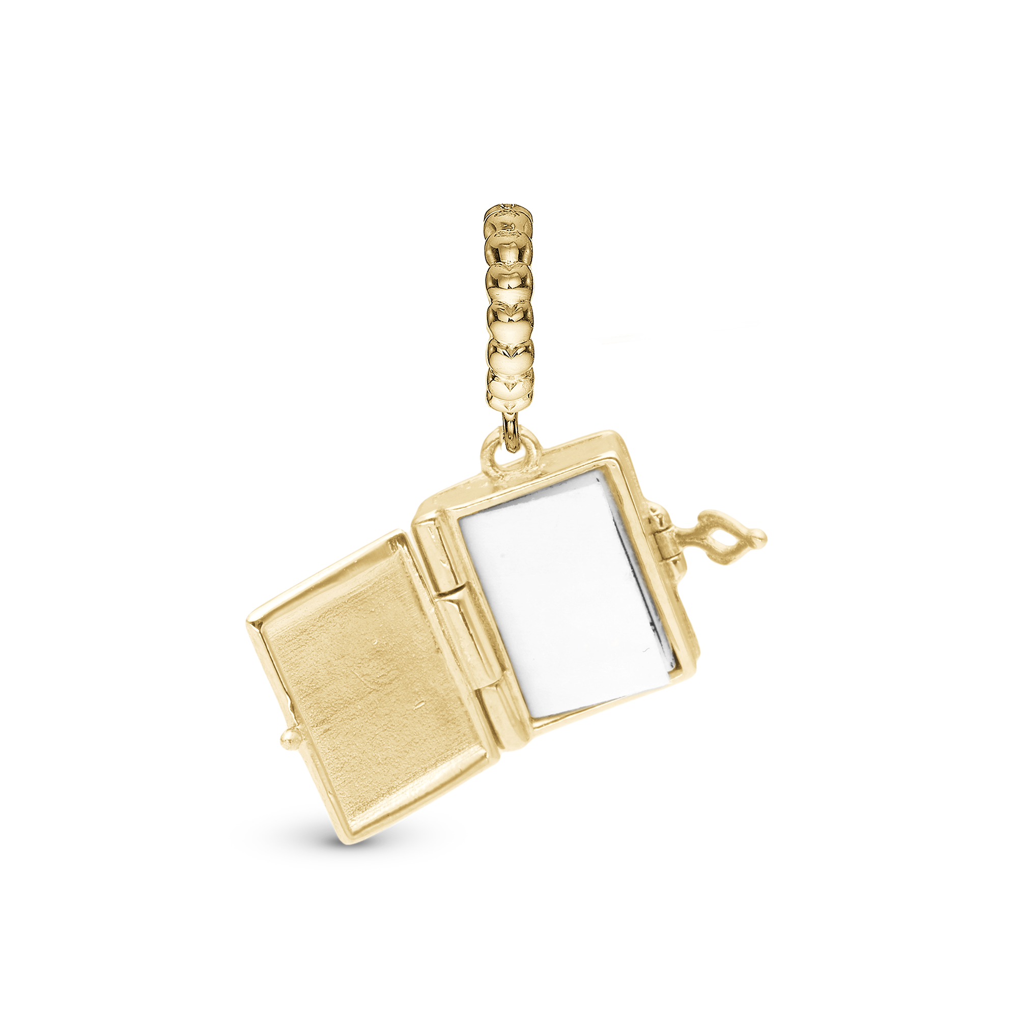 Book of Love - Dangle Charm 4 mm with Bracelet - Polished Gold-Plated Sterling Silver