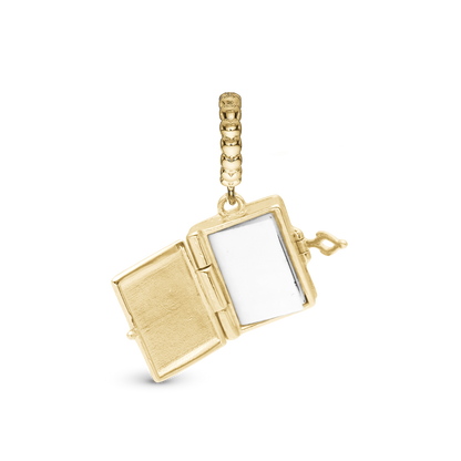 Book of Love - Dangle Charm 4 mm with Bracelet - Polished Gold-Plated Sterling Silver