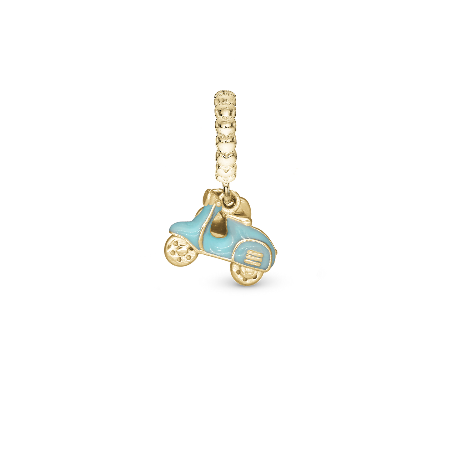 Dolce Vita - Dangle Charm 4 mm with Bracelet - Polished Gold-Plated Sterling Silver with 1 Cubic Zirconia