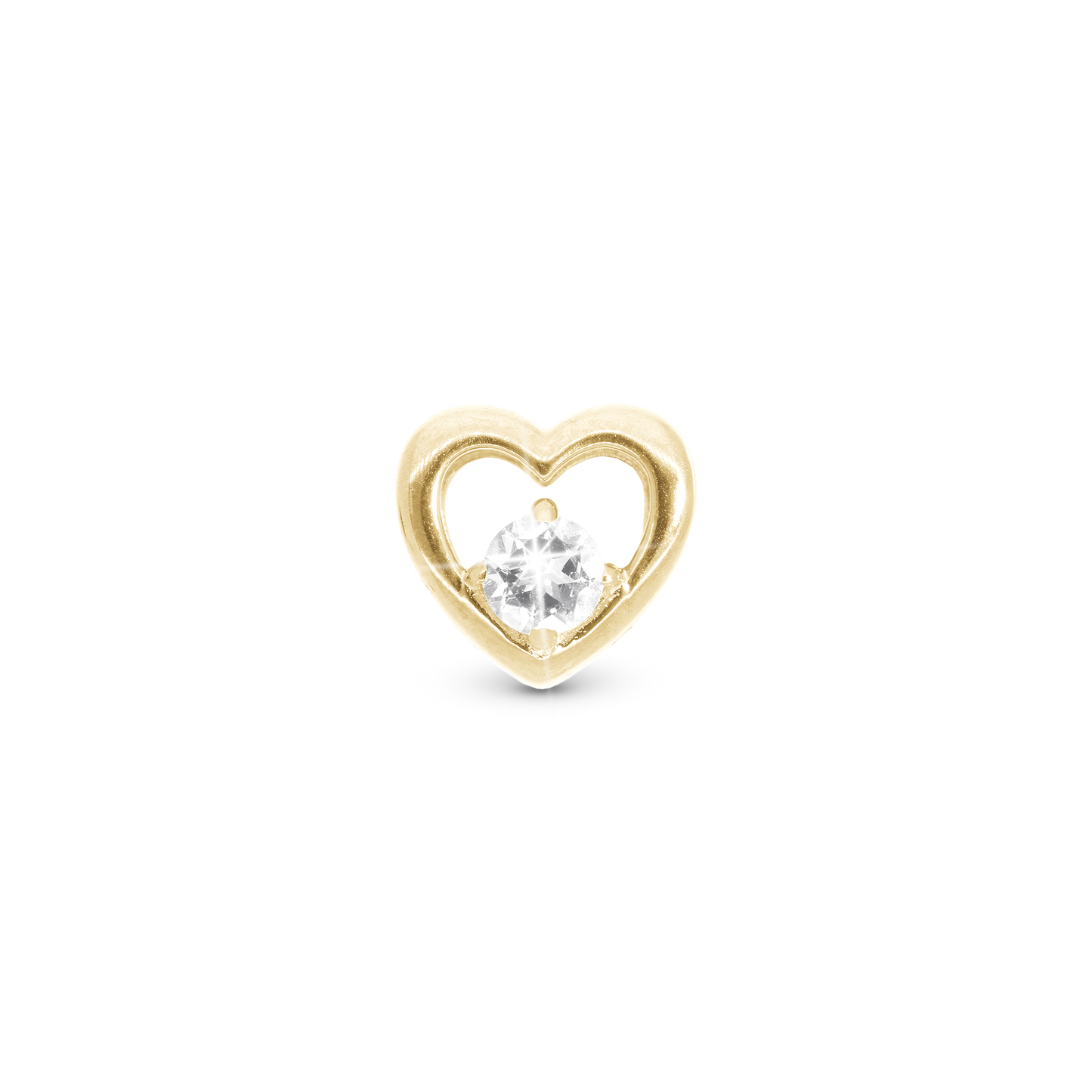 Lovingly - Charm 4 mm with Bracelet - Polished Gold-Plated Sterling Silver with 1 Cubic Zirconia