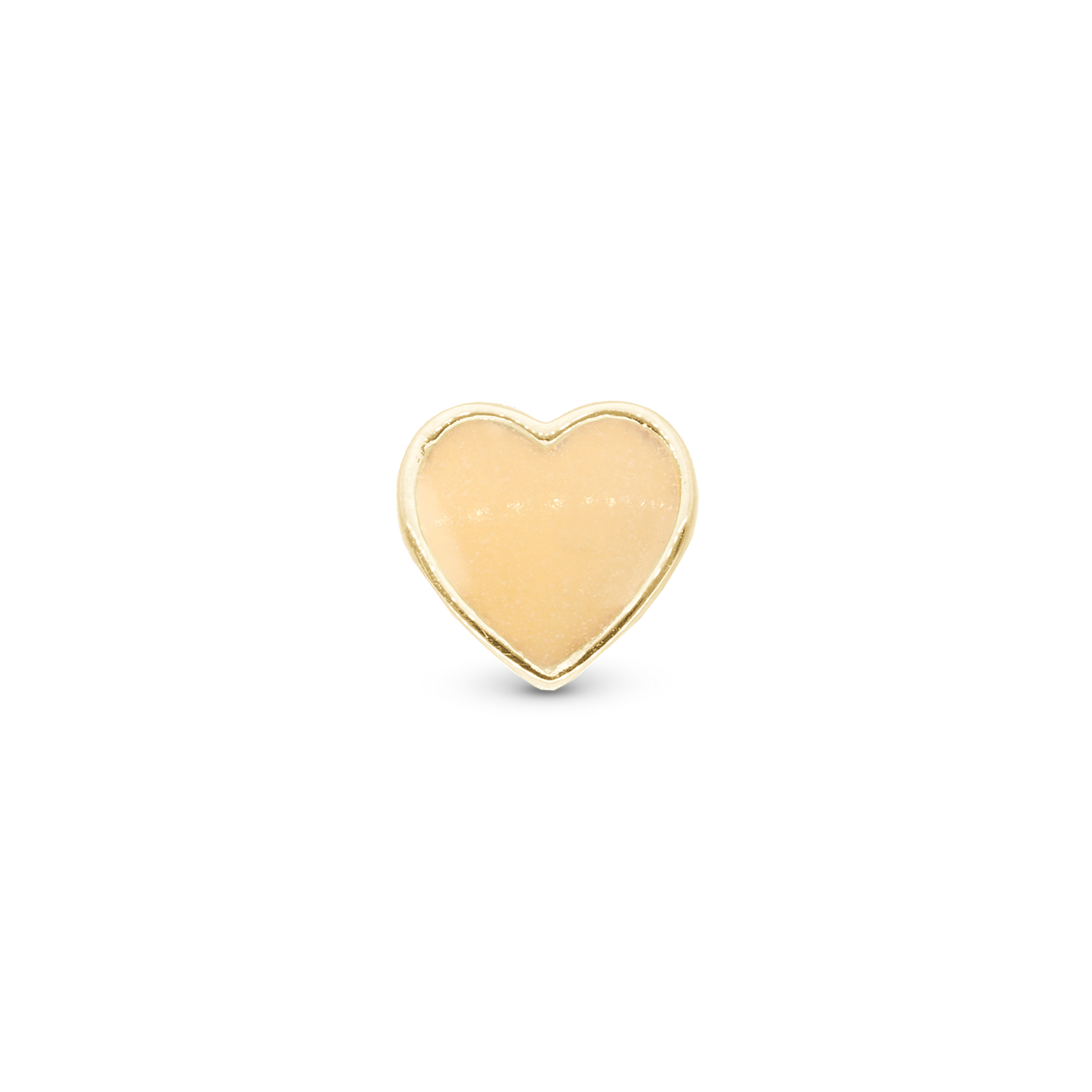 Glow in the dark - Heart - Charm 4 mm for Bracelet - Polished Gold Plated Sterling Silver