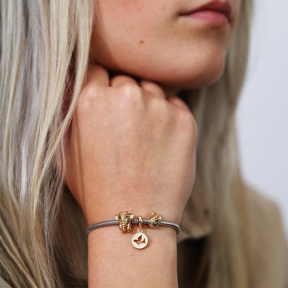 Elephant Charms with sølvBracelet - CHRISTINA
