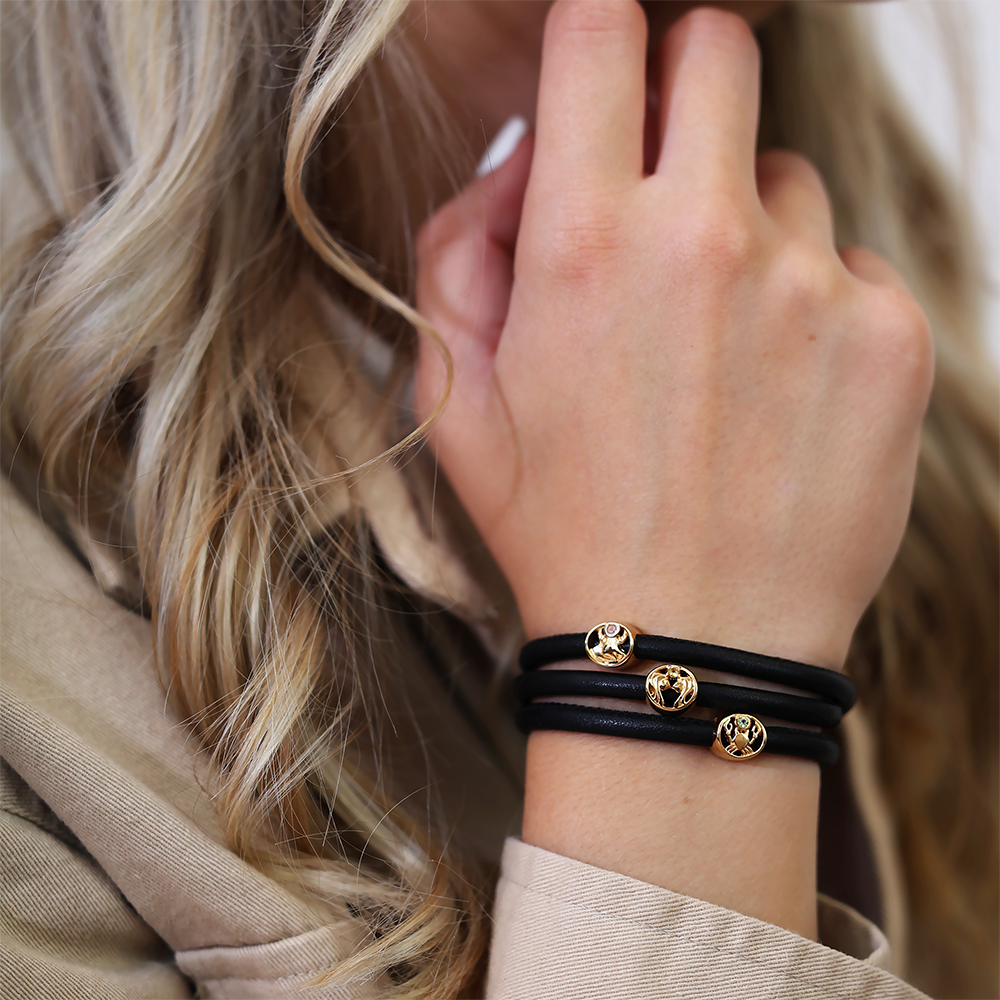 Tvilling Charms with sølvBracelet - CHRISTINA