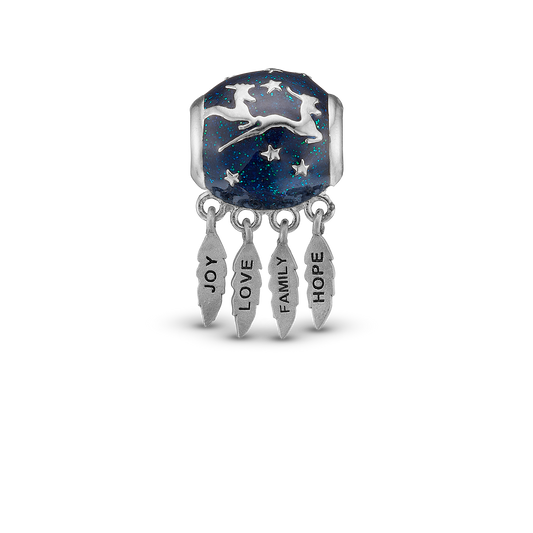 Min Allerbedste Jul - Charm 4 mm for Bracelet - Polished Sterling Silver