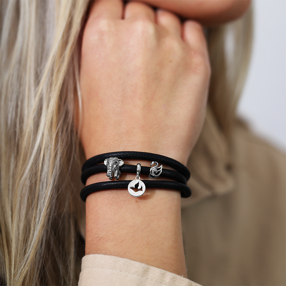 Dove of Peace Charms with sølvBracelet - CHRISTINA