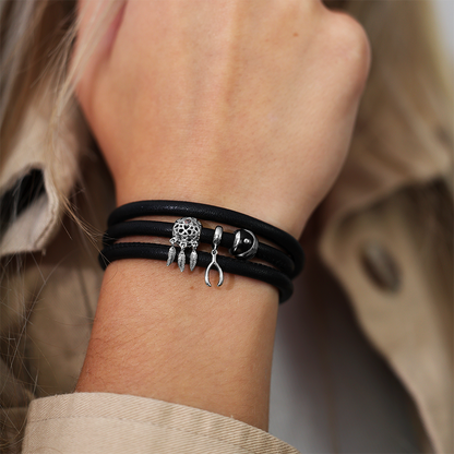 Dream Catcher Charms with sølvBracelet - CHRISTINA