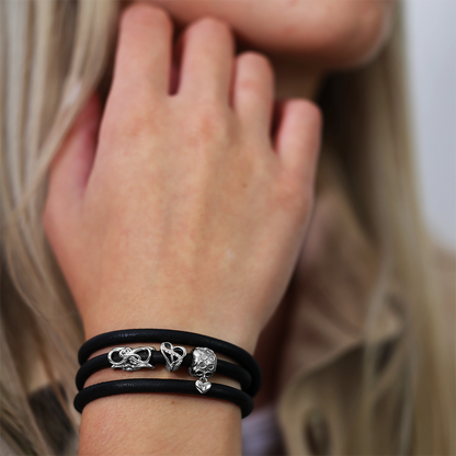 Mother & Child Love Charms with sølvBracelet - CHRISTINA
