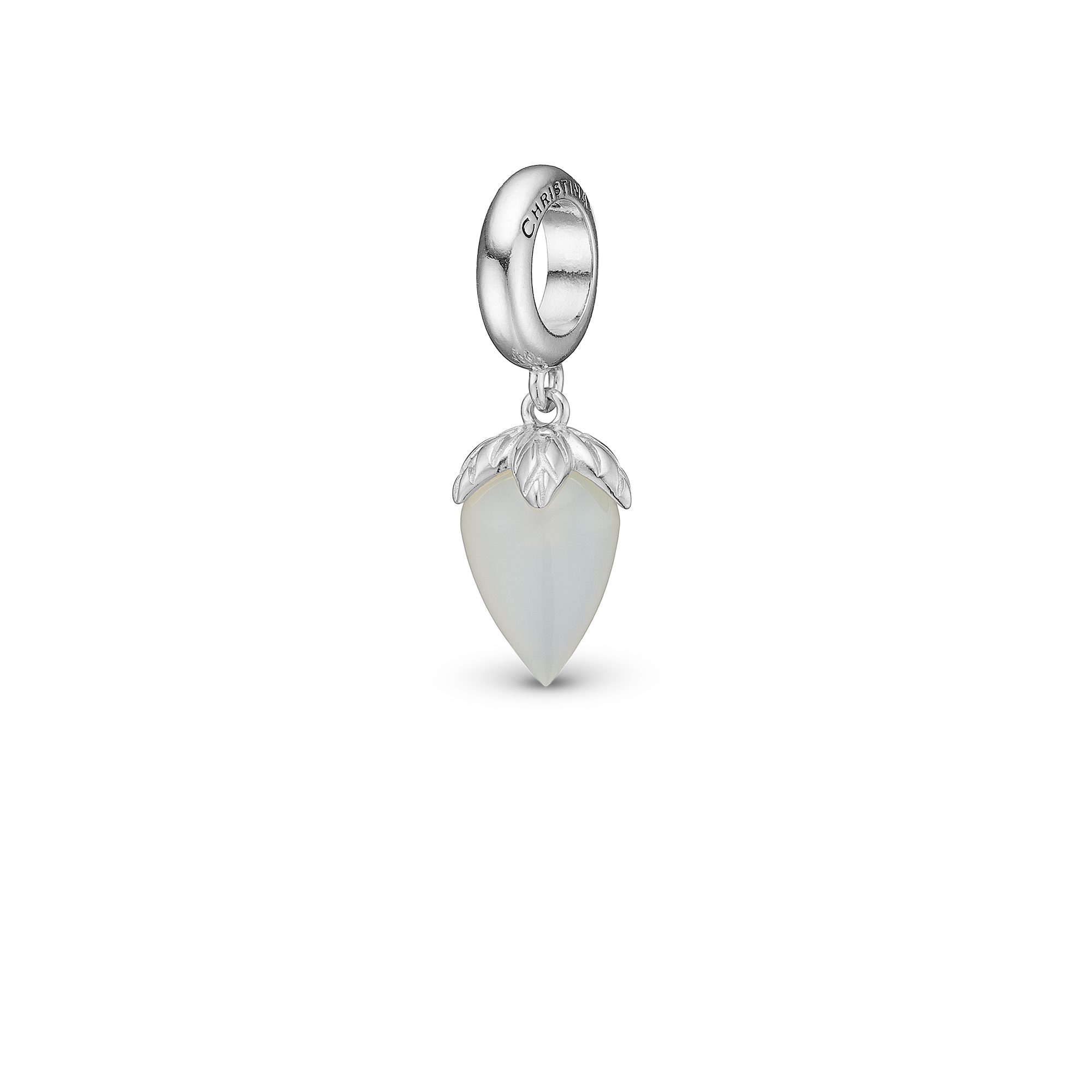 Grey Moonstone charm sølv Charms with sølvBracelet - CHRISTINA