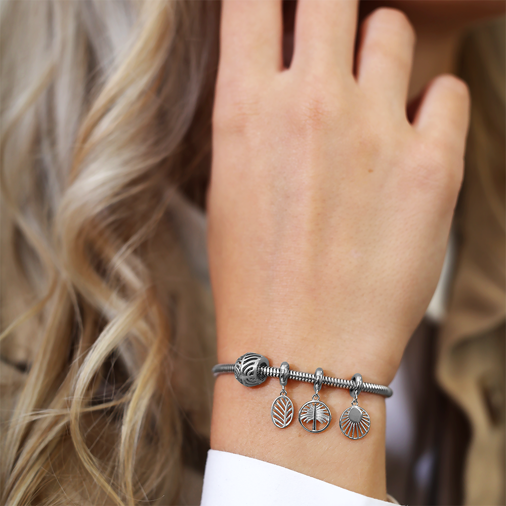 Sunset Charms with sølvBracelet - CHRISTINA