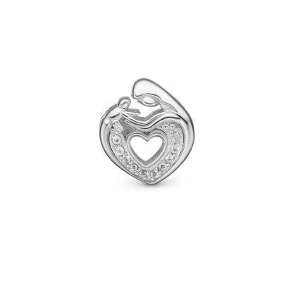 Mother & Child Heart Charms with sølvBracelet - CHRISTINA