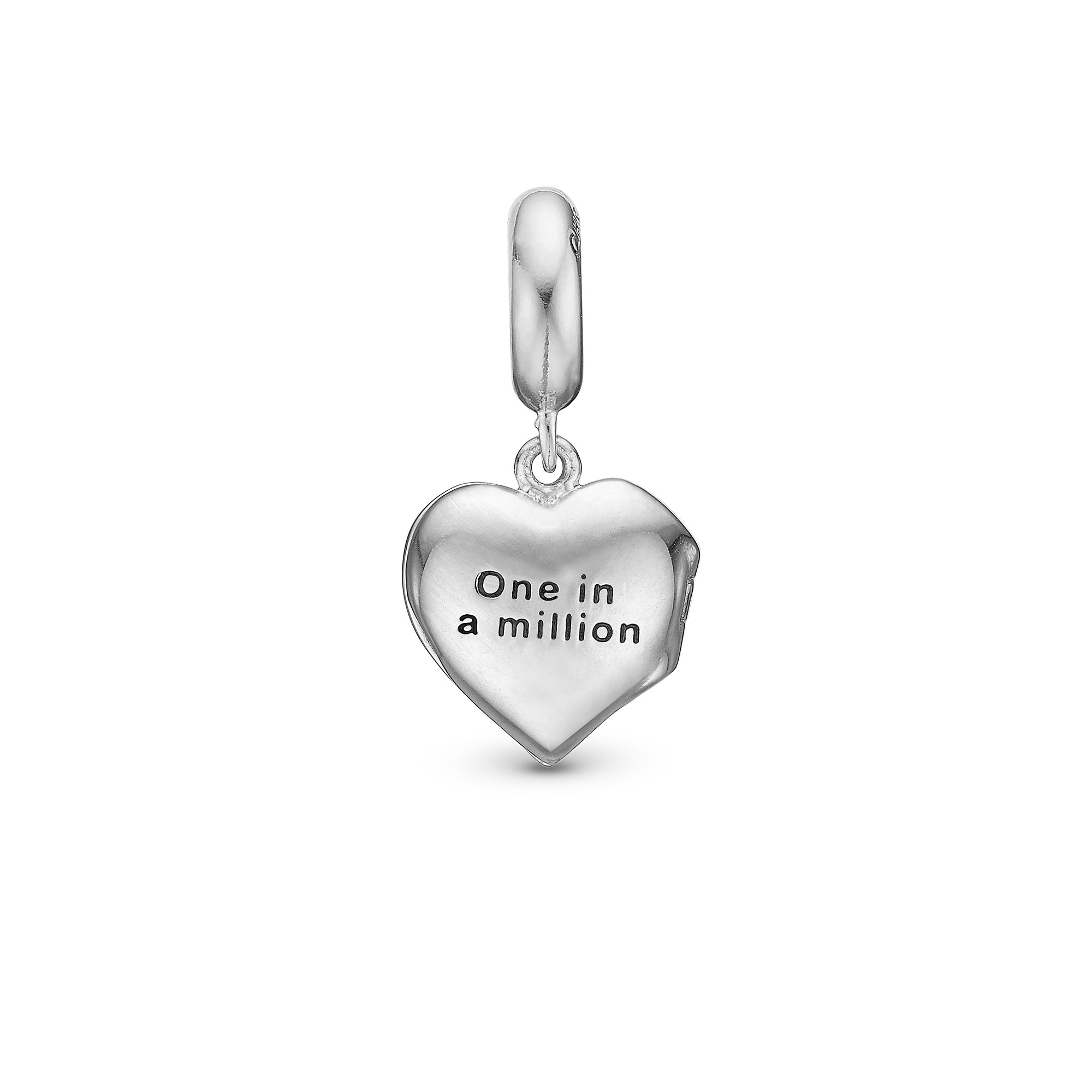 One in a Million - Dangle Charm 4 mm with Bracelet - Polished Gold-Plated Sterling Silver with 19 Cubic Zirconia