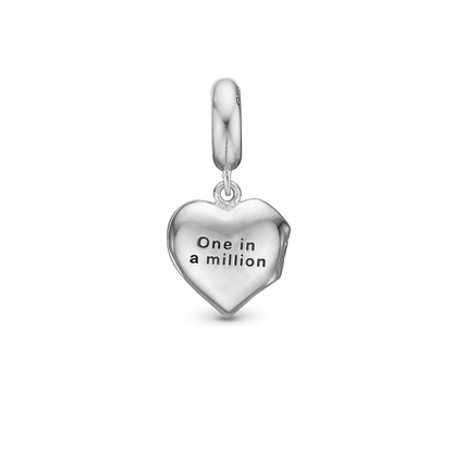 One in a Million - Dangle Charm 4 mm with Bracelet - Polished Gold-Plated Sterling Silver with 19 Cubic Zirconia