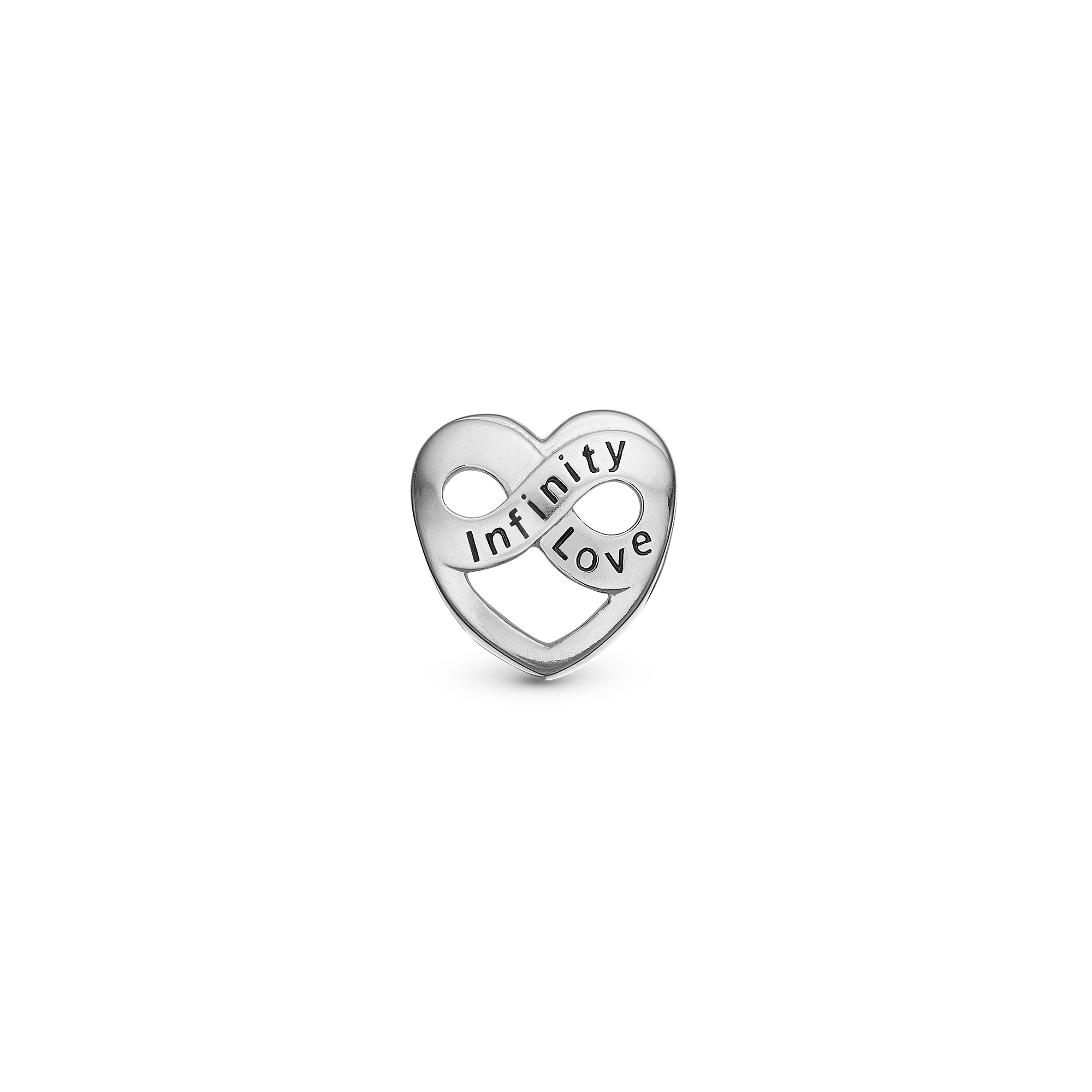 Infinity Love - Charm 4 mm for Bracelet - Polished Sterling Silver