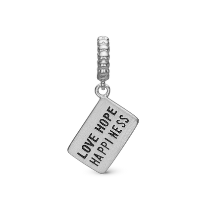 Ace of Hearts - Dangle Charm 4 mm with Bracelet - Sterling Silver