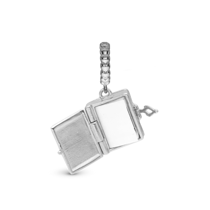 Book of Love - Dangle Charm 4 mm with Bracelet - Polished Sterling Silver