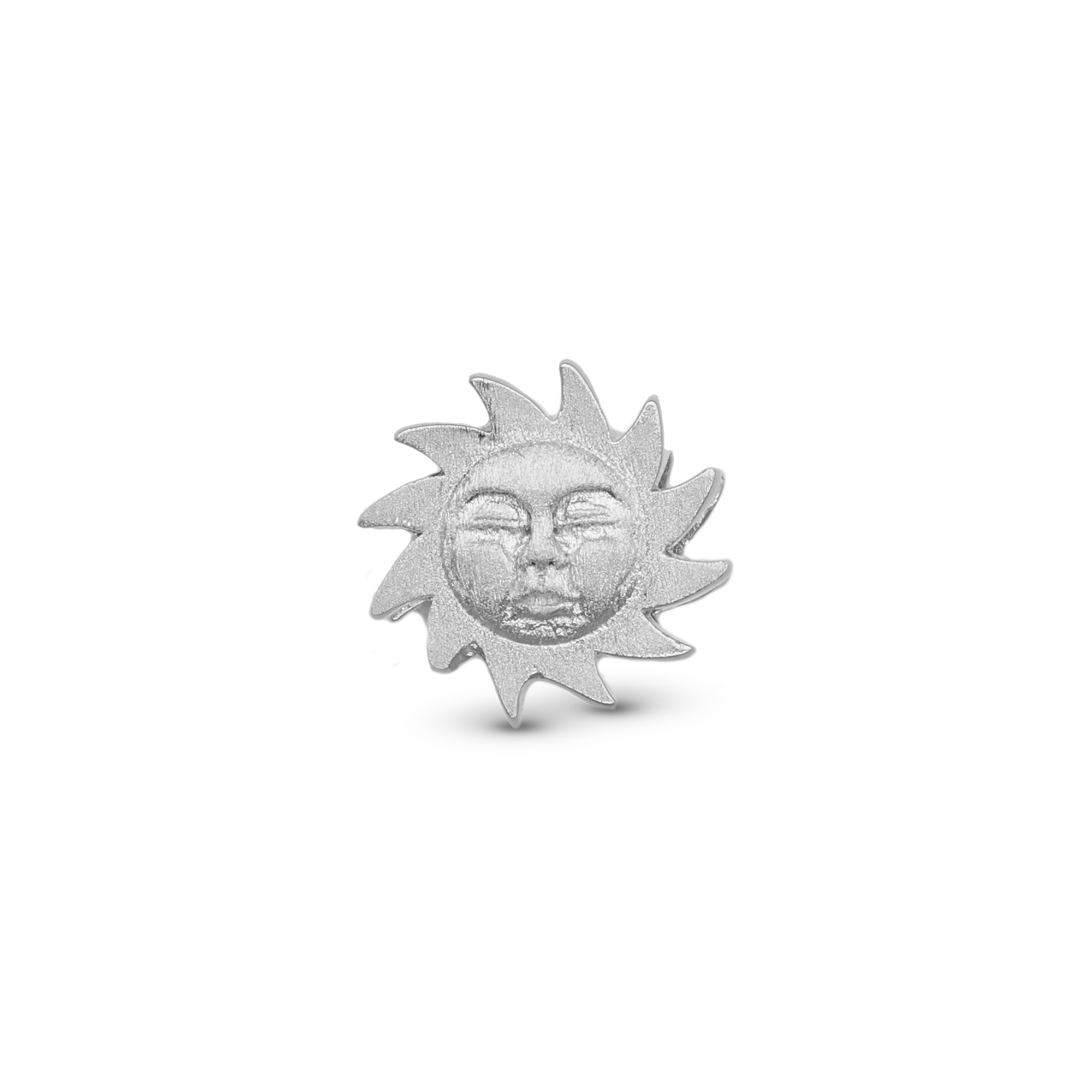 Glowing Sun - Charm 4 mm for Bracelet - Matte Sterling Silver