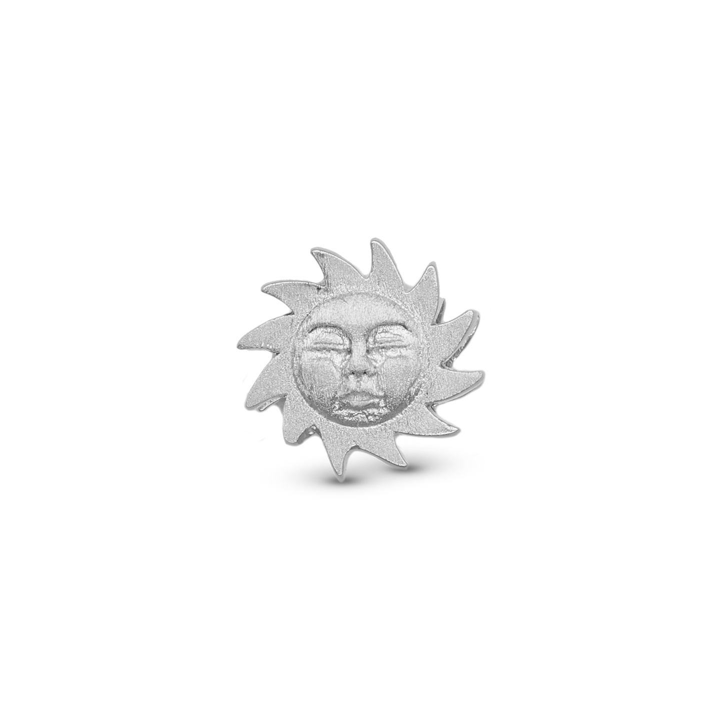 Glowing Sun - Charm 4 mm for Bracelet - Matte Sterling Silver