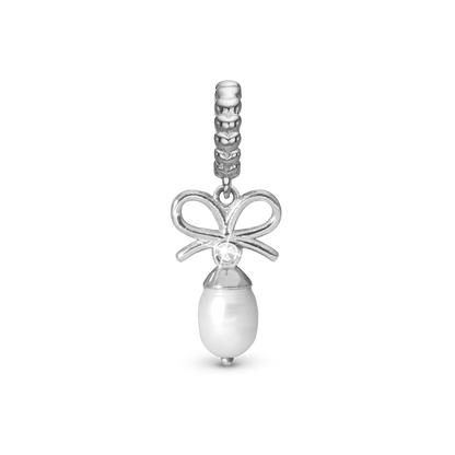 Celebrate - Dangle Charm 4 mm with Bracelet - Polished Sterling Silver with 1 Cubic Zirconia