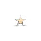 Glow in the dark - Star - Charm 4 mm for Bracelet - Polished Sterling Silver