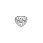Eternity Love heart - Charm 4 mm for Bracelet - Polished Sterling Silver