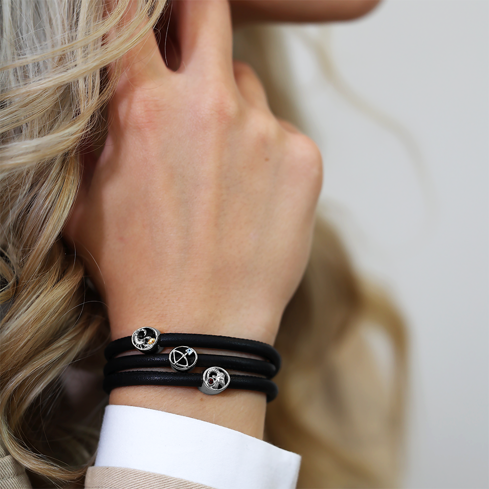 Stenbuk Charms with sølvBracelet - CHRISTINA