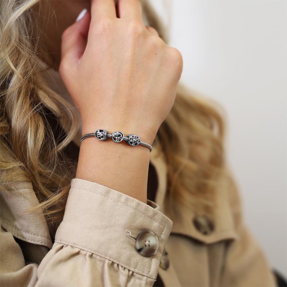 Fisk Charms with sølvBracelet - CHRISTINA