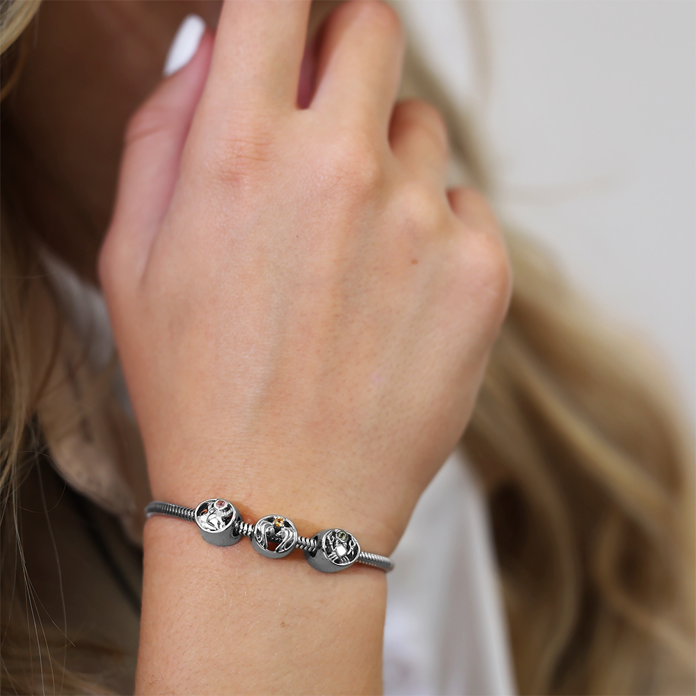 Krebs Charms with sølvBracelet - CHRISTINA