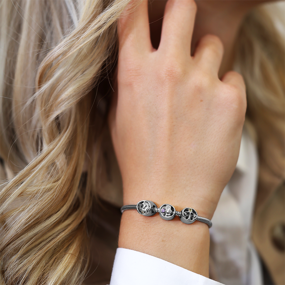 Løve Charms with sølvBracelet - CHRISTINA