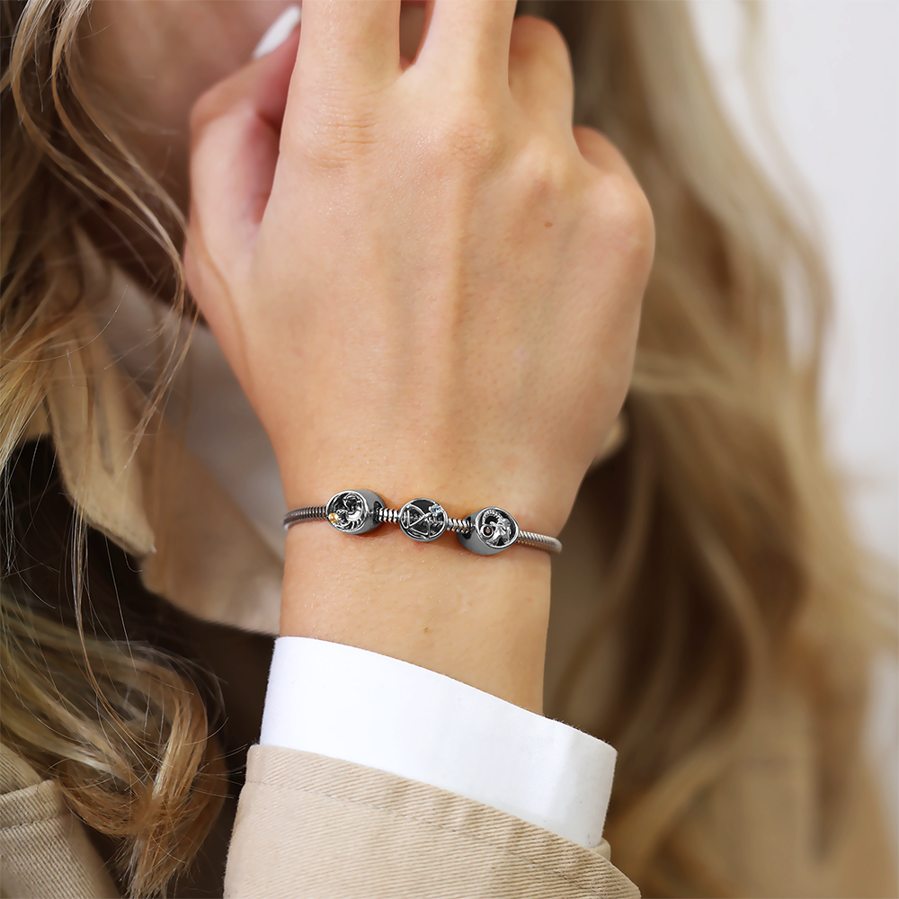 Skorpion Charms with sølvBracelet - CHRISTINA