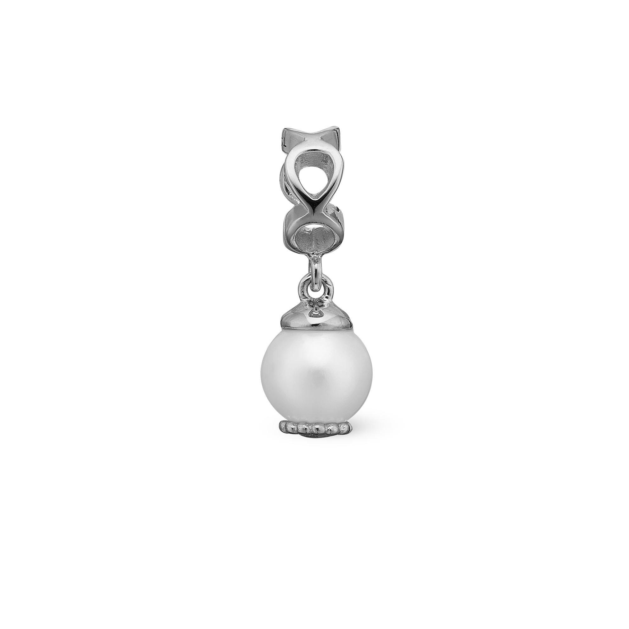 Moving Pearl Charms with sølvBracelet - CHRISTINA