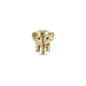 Elephant m 2 sorte safirer forgyldt Charms til læderarmbånd - CHRISTINA
