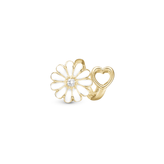 Marguerite Heart Charms til læderarmbånd - CHRISTINA