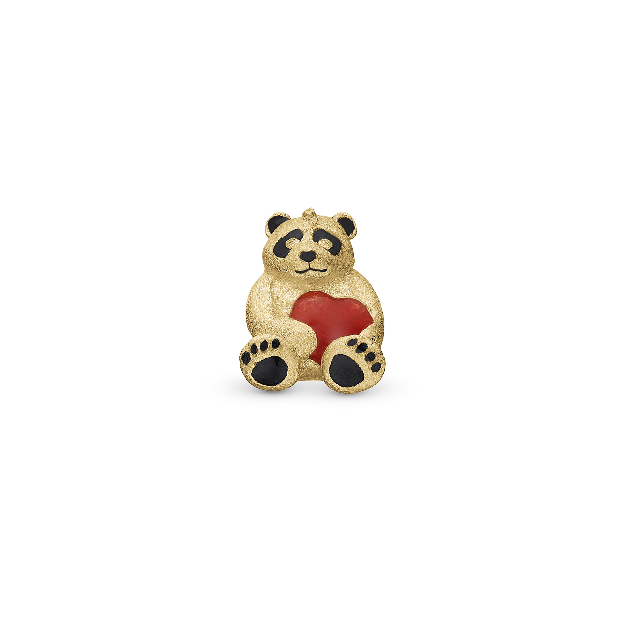 Panda Charm 6 mm for Classic Leather Bracelet - Gold Plated Sterling Silver