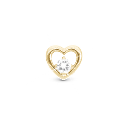 Majestic Wave Charm 6 mm for Classic Leather Bracelet – Polished Gold-Plated Sterling Silver with 6 White Cubic Zirconia