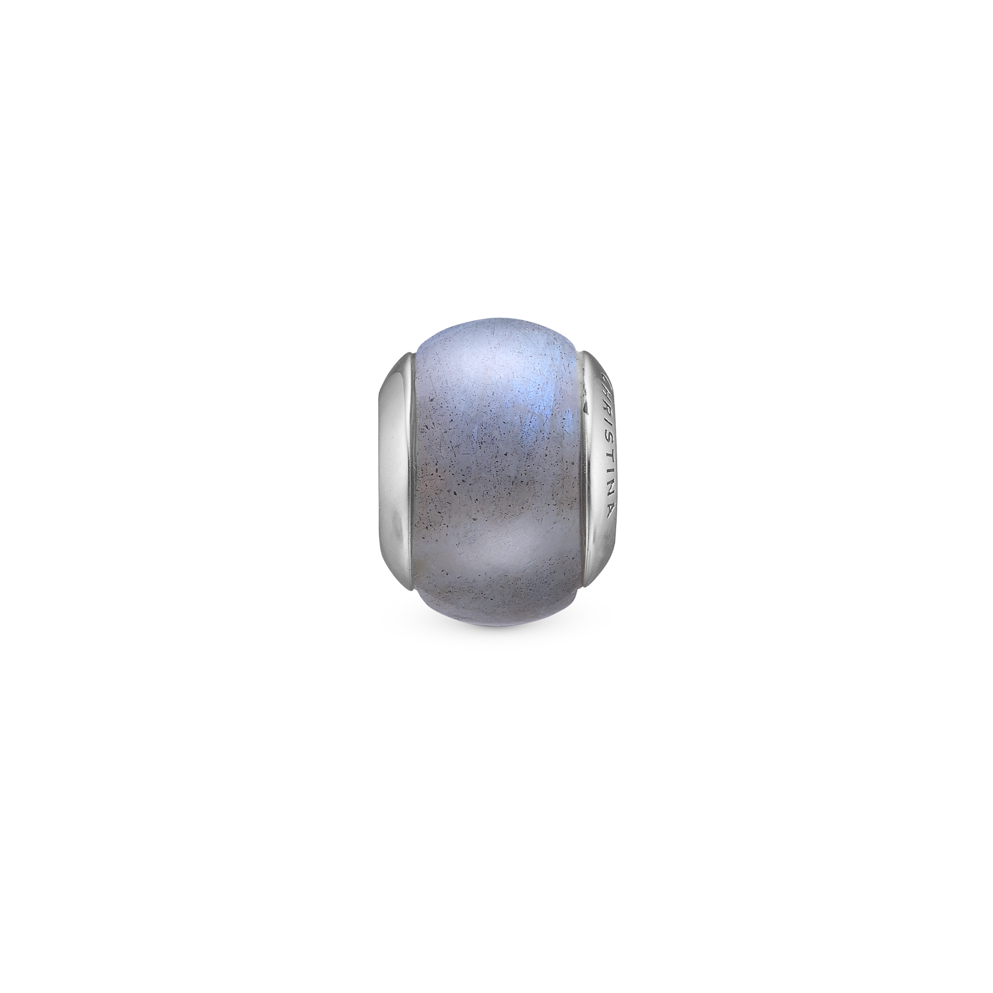 Labradorite Magic Charm 6 mm for Classic Leather Bracelet - Sterling Silver with 1 Labradorit